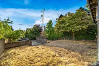 Large backyard