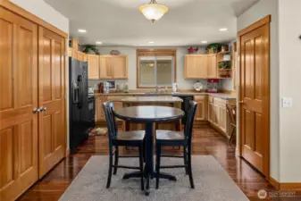 Kitchen area with eating space
