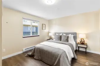 1 of 2 bedrooms on main level.