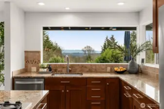 Commanding view for whoever gets 'stuck' doing the dishes!