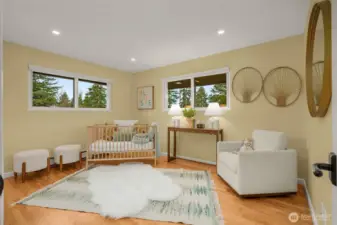 2nd Bedroom on the Main- all bedrooms are generously sized and complete complete with closet systems.