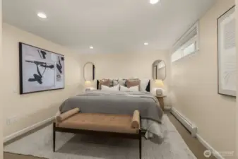 Lower Level Bedroom I(may be non-conforming) s quite large and totally private.