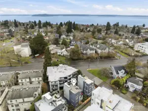 Looking west toward the Sound and Olympics.