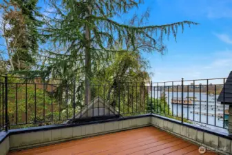 Third floor patio area plumbed and wired for hot tub.Imagine soaking here, taking in the views