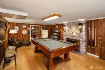 Lower level entertainment area