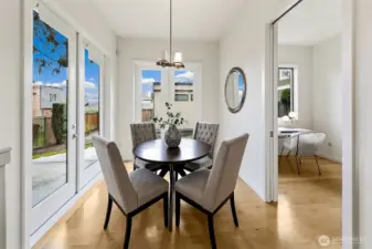 Breakfast nook off kitchen