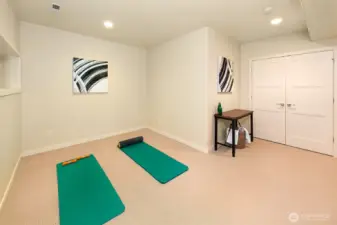 Exercise room at lower level