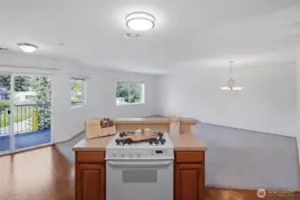 Island looking into living room