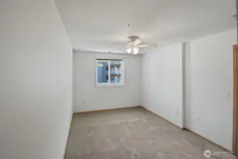 primary bedroom with from bathroom/closet view