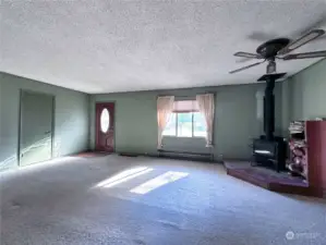 Spacious living room with front picture window