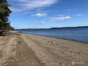 Private sandy beach