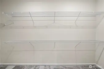 Walk-in closet in primary