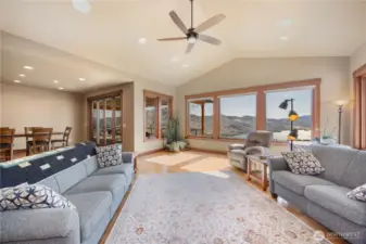 Views out of every window adorn the great room for gatherings.