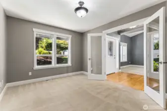 front office with french doors