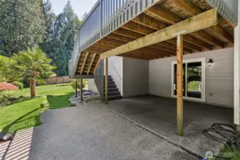 Covered lower patio