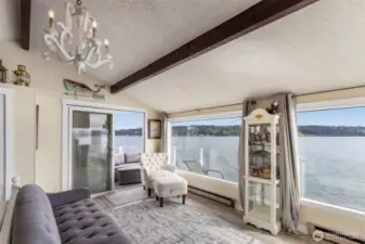 Views from Primary bedroom and to private balcony