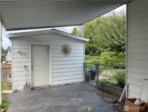 Storage unit on the lot.