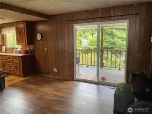 Den, Leading to back deck.