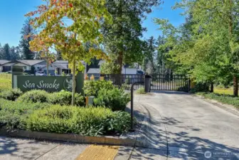 Sea Smoke Sign and Gate