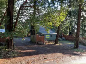 Ample parking inside and outside of the gate.