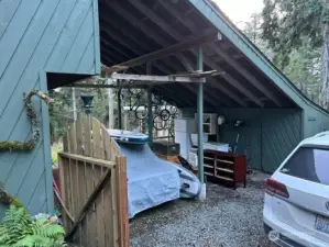 Carport and shop.