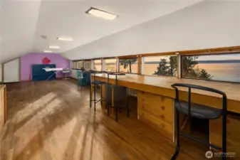 Head upstairs to an open attic that makes for an ideal office or playroom! The perfect flex space with a view!