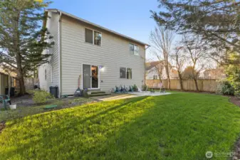 Large kitchen with lots of counter space open to dining and living room