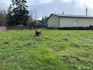 Lot is cleared of trees and brush.