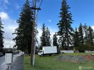 Electricity, sewer, and water are all at the street.