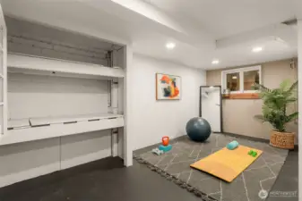 Private space for a home gym