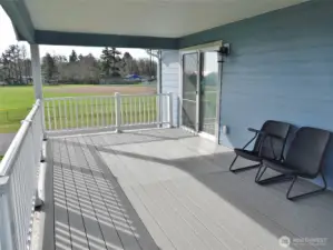 Relax on the Covered Deck with access off the Living Room.