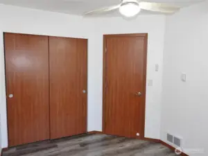 Bedroom #2 with a deep closet.