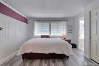 Primary suite on upper level