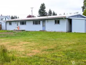 Spacious back yard.