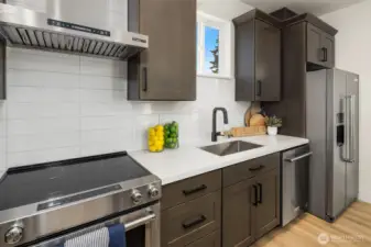 Undermount Sink with Full Height Backsplash