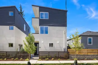Wide Sidewalks + Landscaping