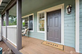 Beautifully painted full exterior including the front porch, which is a lovely large spot for coffee, isn't it?