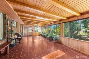 Western facing Sunroom