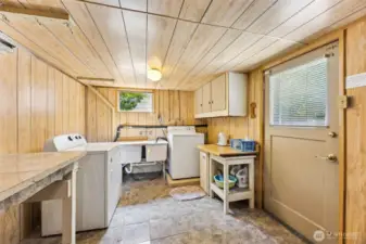Basement utility room