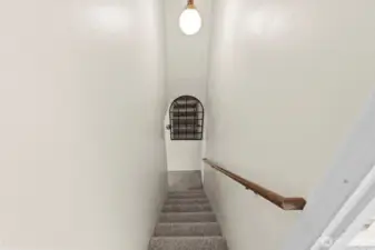 Stairs to garage parking