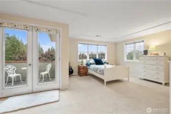 French doors to balcony