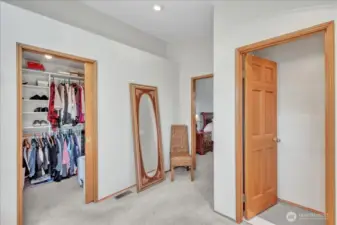 The primary bath offers a soaking tub, walk-in shower, dual vanity, private toilet, and a spacious walk-in closet.”