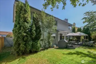 Relax in your private, fully fenced, low-maintenance backyard featuring a brand-new Trex deck—perfect for entertaining.”