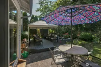 Relax in your private, fully fenced, low-maintenance backyard featuring a brand-new Trex deck—perfect for entertaining.”