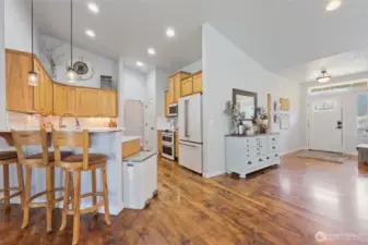 Showing Dining towards kitchenGreat Room