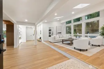 Open-concept layout on the main level