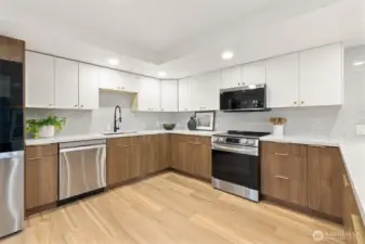 Basement features a full kitchen