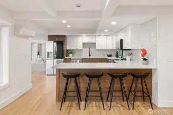 Basement features a full kitchen