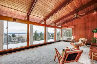 THE BIG SHOT! Sitting in this east facing room gives you all the Mid- Century feels!