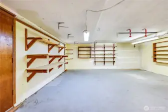 The garage has been used as a workshop.